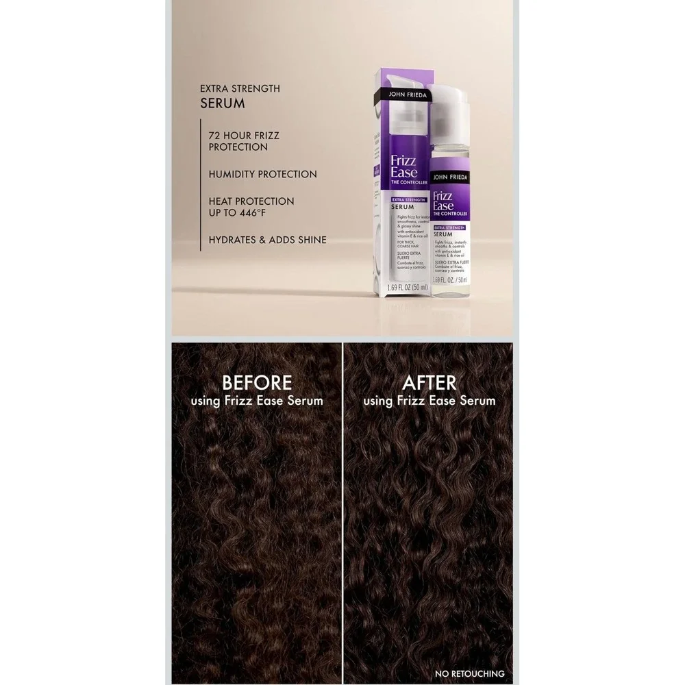John Frieda Frizz Ease The Controller Extra Strength Serum 1.69oz Thick Hair